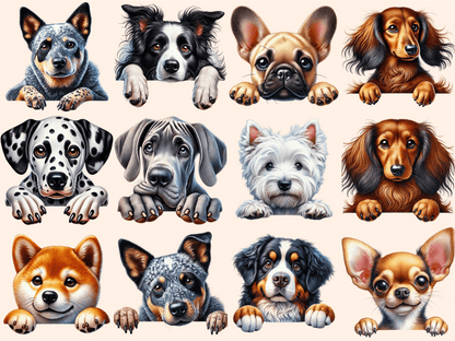 Peeking Dogs Clipart autopost Cute Dog Art CUTE PUPPY CLIPART - WondersArtist