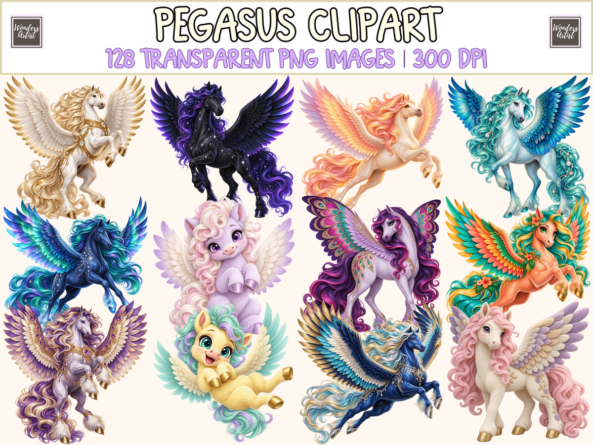 Pegasus Clipart — bundle preview