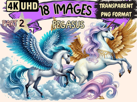 Pegasus (P2) Clipart Fantasy Pegasus - Wonders Artist
