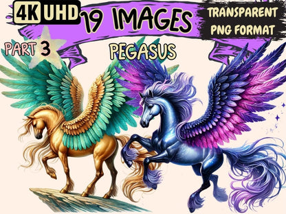 Pegasus (P3) Clipart Fantasy Pegasus - Wonders Artist