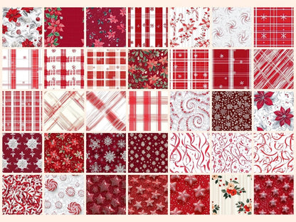 Peppermint Spice Seamless Digital Paper Candy Cane Digital - Wonders Artist