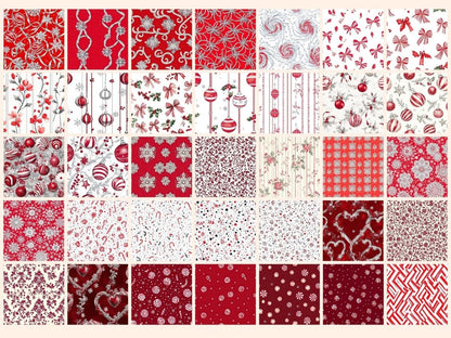 Peppermint Spice Seamless Digital Paper Candy Cane Digital - Wonders Artist