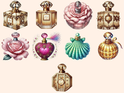 Perfume Bottles (P2) Clipart beauty clipart - Wonders Artist