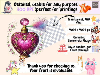 Perfume Bottles (P2) Clipart beauty clipart - Wonders Artist