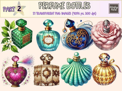 Perfume Bottles (P2) Clipart beauty clipart - Wonders Artist