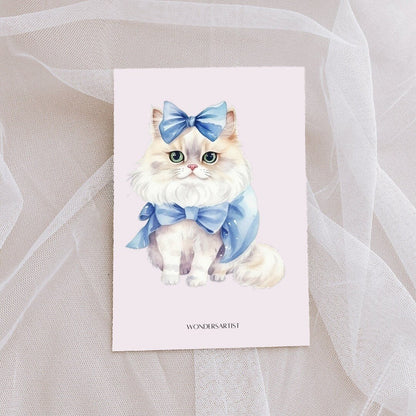 Persian Cat Watercolor Clipart cat lover gifts - Wonders Artist