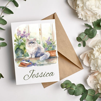 Persian Cat Watercolor Clipart cat lover gifts - Wonders Artist