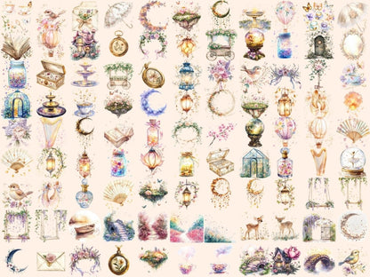 Petal Dreams Watercolor Clipart botanical watercolor - Wonders Artist