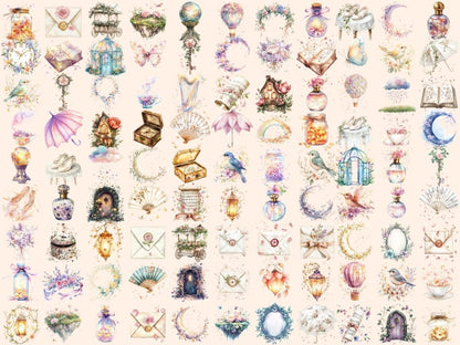 Petal Dreams Watercolor Clipart botanical watercolor - Wonders Artist