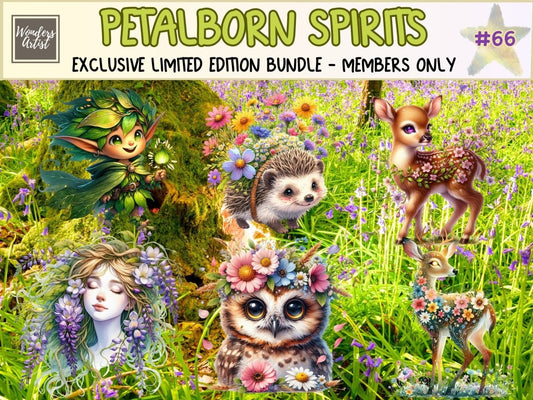 Petalborn Spirits Clipart (LIMITED EDITION) all - access - bundle new bundles all new mini - WondersArtist