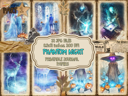 Phantom Night Journal Pages (P1) Dark Journal Kit - Wonders Artist