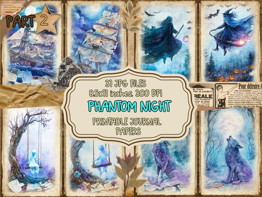 Phantom Night Journal Pages (P2) Dark Journal Kit - Wonders Artist