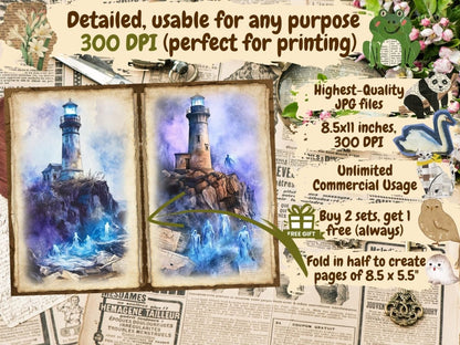 Phantom Night Journal Pages (P3) Dark Journal Kit - Wonders Artist