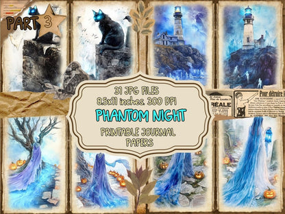 Phantom Night Journal Pages (P3) Dark Journal Kit - Wonders Artist