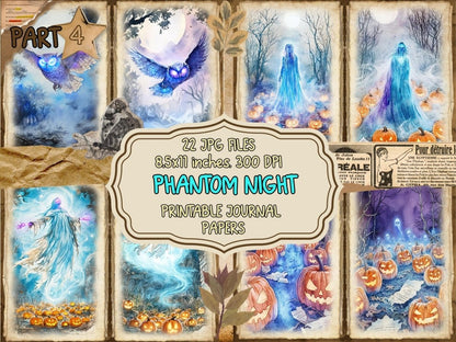 Phantom Night Journal Pages (P4) Dark Journal Kit - Wonders Artist