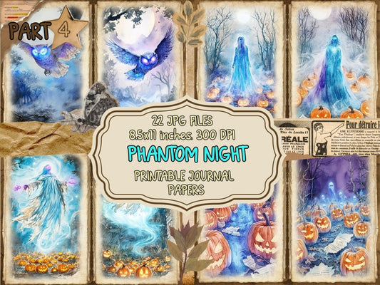 Phantom Night Journal Pages (P4) Dark Journal Kit - Wonders Artist