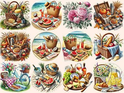 Picnic Scenes Clipart backyard picnic art - Wonders Artist
