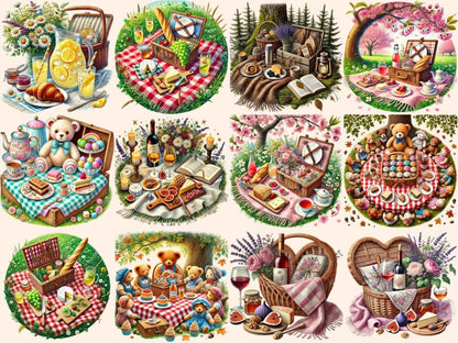 Picnic Scenes Clipart backyard picnic art - Wonders Artist