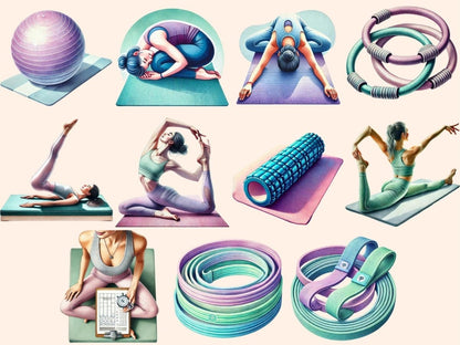 Pilates Clipart exercise clipart - Wonders Artist