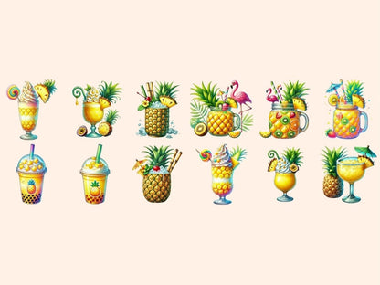 Pineapple Drinks Clipart beach drink clipart beach drink png new bundles all - WondersArtist