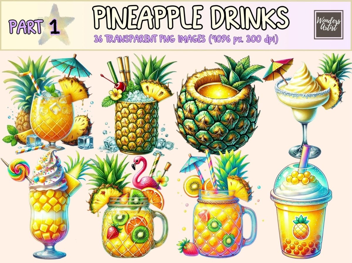 Pineapple Drinks Clipart beach drink clipart beach drink png new bundles all - WondersArtist