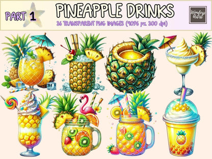 Pineapple Drinks Clipart beach drink clipart beach drink png new bundles all - WondersArtist