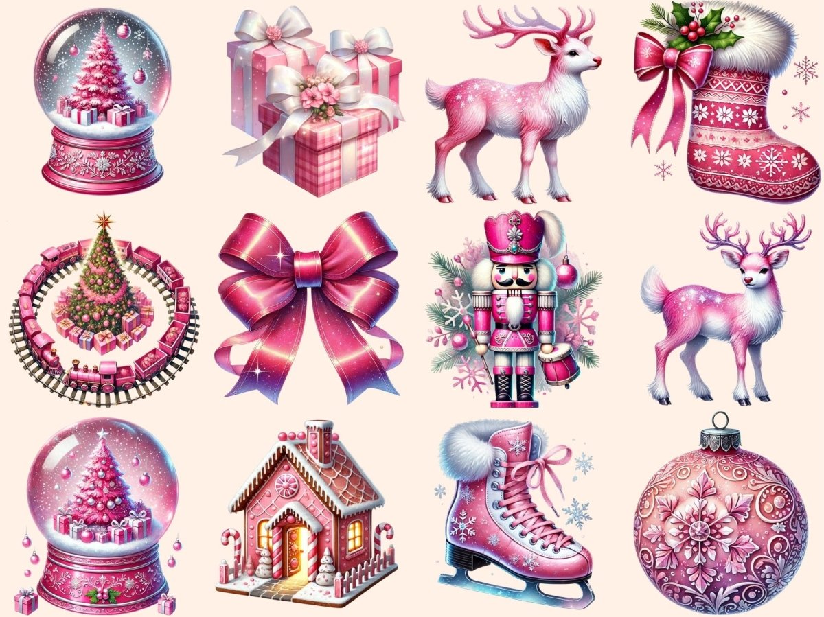 Pink Christmas (P1) Clipart christmas pink art - Wonders Artist