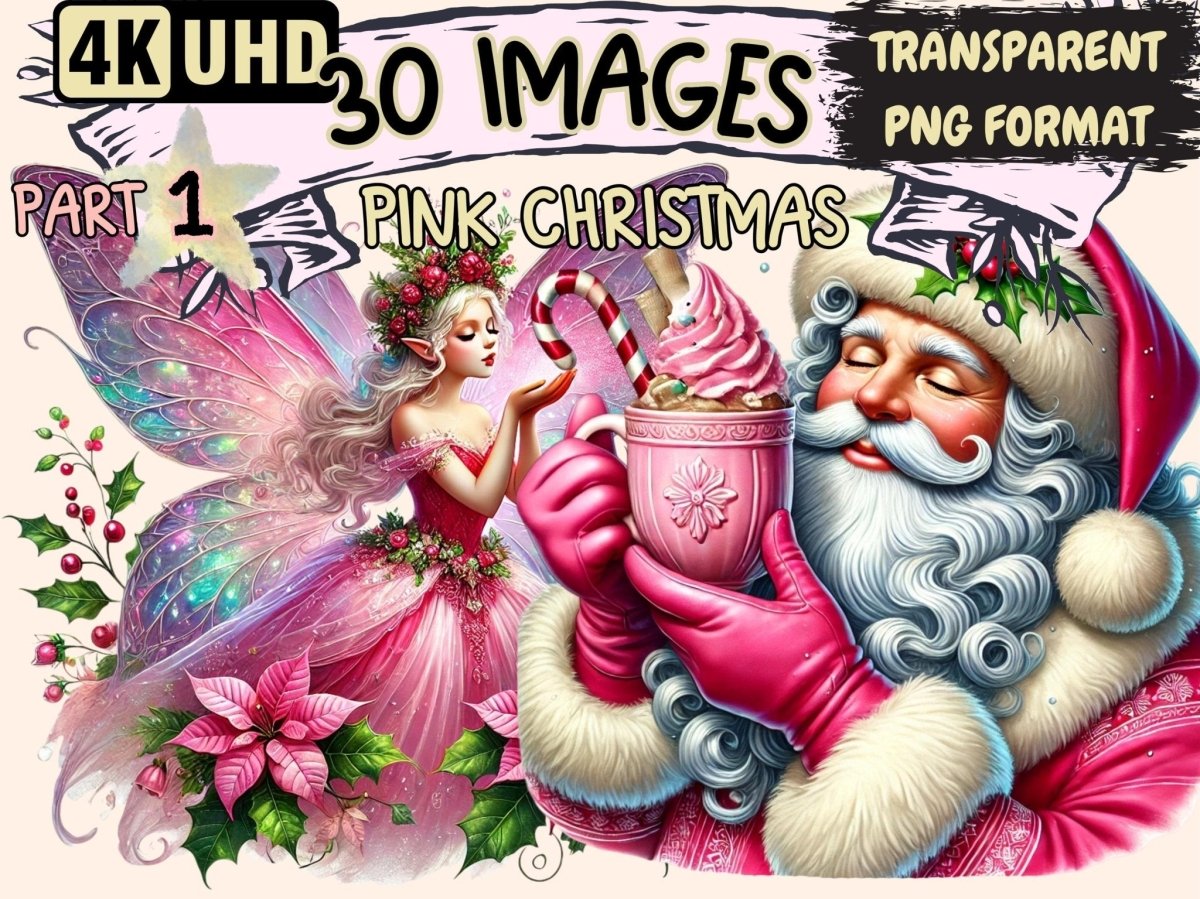 Pink Christmas (P1) Clipart christmas pink art - Wonders Artist