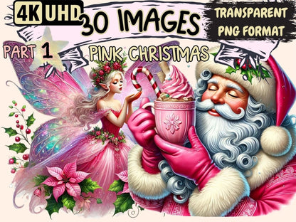 Pink Christmas (P1) Clipart christmas pink art - Wonders Artist