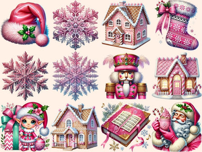 Pink Christmas (P1) Clipart christmas pink art - Wonders Artist