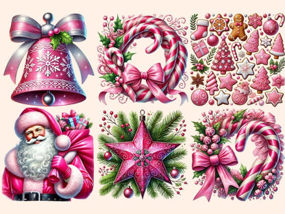 Pink Christmas (P2) Clipart christmas pink art - Wonders Artist
