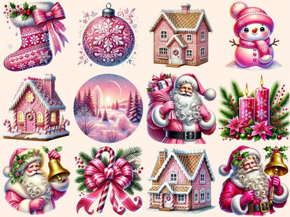 Pink Christmas (P2) Clipart christmas pink art - Wonders Artist
