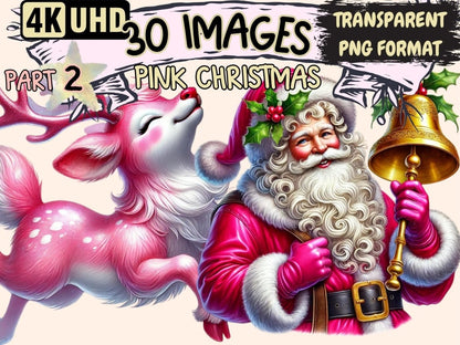 Pink Christmas (P2) Clipart christmas pink art - Wonders Artist