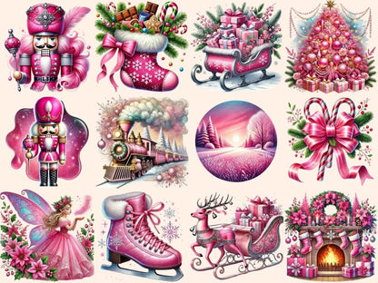 Pink Christmas (P3) Clipart christmas pink art - Wonders Artist