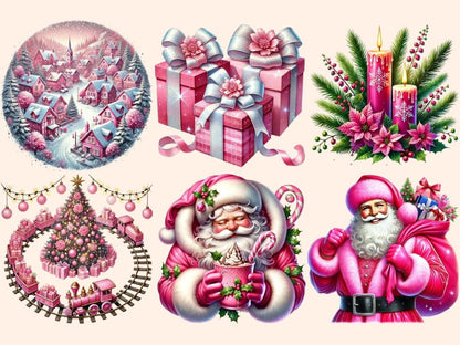 Pink Christmas (P3) Clipart christmas pink art - Wonders Artist