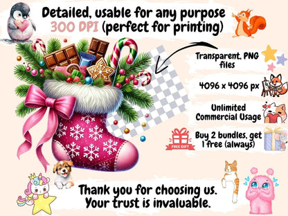 Pink Christmas (P3) Clipart christmas pink art - Wonders Artist