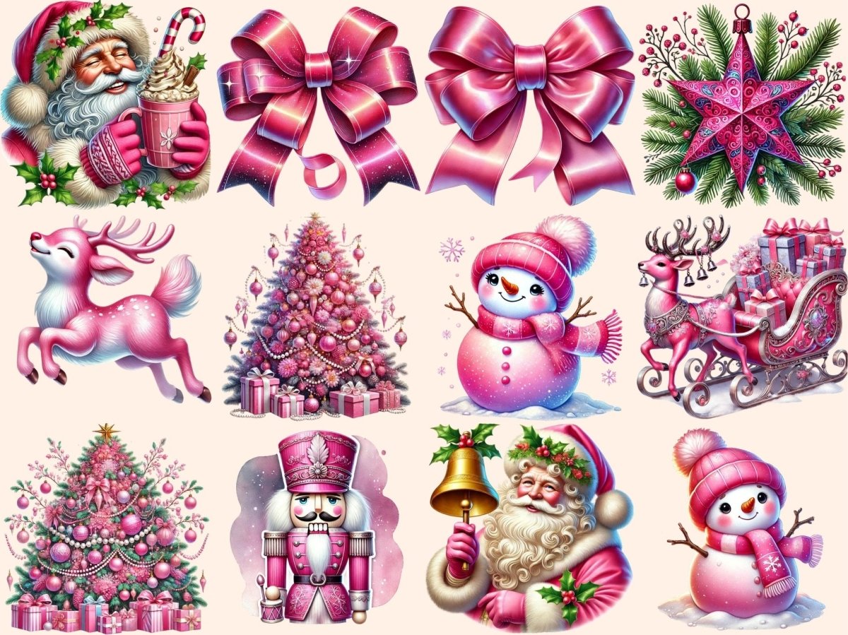 Pink Christmas (P3) Clipart christmas pink art - Wonders Artist