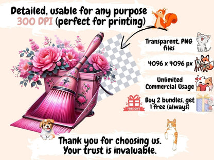 Pink Cleaning (P2) Clipart cleaning clipart - Wonders Artist