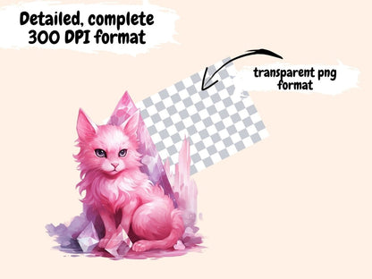 Pink Crystals Watercolor Clipart crystal clipart - Wonders Artist