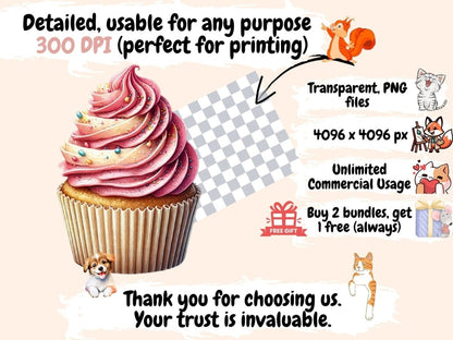 Pink Cupcakes Clipart cupcake clipart - Wonders Artist