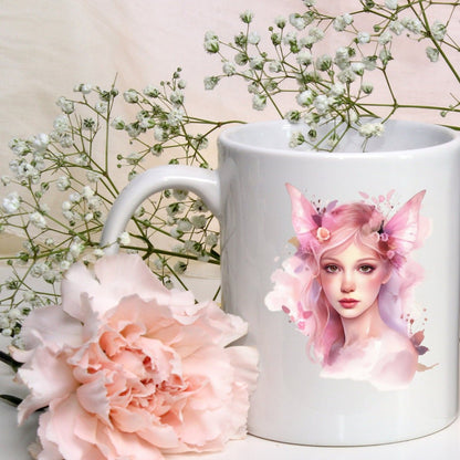 Pink Fairies Watercolor Clipart enchanted forest - Wonders Artist