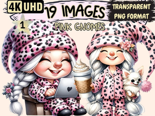 Pink Gnomes Clipart fairytale gnome png - Wonders Artist