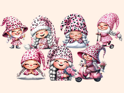Pink Gnomes Clipart fairytale gnome png - Wonders Artist