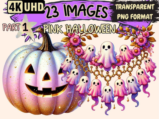 Pink Halloween Clipart Cute Halloween PNG - Wonders Artist