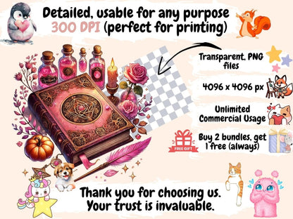 Pink Halloween (P2) Clipart Cute Halloween PNG - Wonders Artist