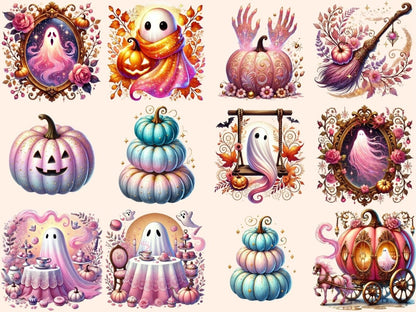 Pink Halloween (P3) Clipart Cute Halloween PNG - Wonders Artist