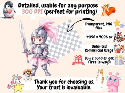 Pink Kingdom Watercolor Clipart Fairy Tale Art PNG - Wonders Artist