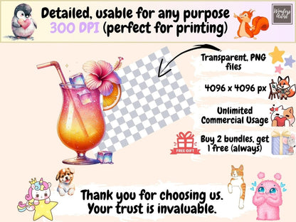 Pink Summer Clipart cute summer png - Wonders Artist