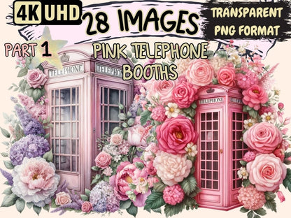 Pink Telephone Booths Clipart Booth design - Wonders Artist