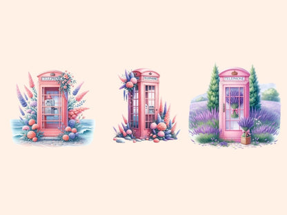 Pink Telephone Booths Clipart Booth design - Wonders Artist